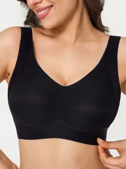Wireless Wide Strap Everyday Supportive Push Up Comfort Bra